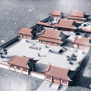 新中式古建寺庙3D模型下载